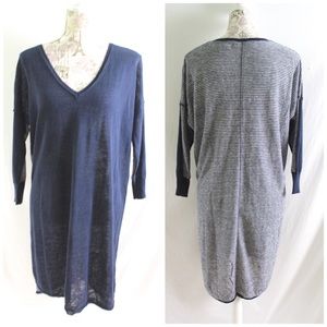 Sweater 360 Linen V Neck Sweater or Dress Sz Large